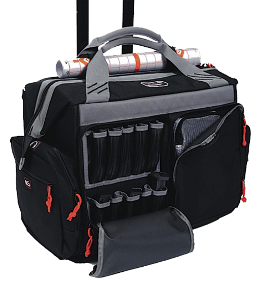 GPS Rolling Range Bag with Telescoping Handle Black
